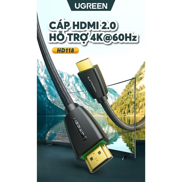 Cáp HDMI 2.0 UGREEN 15M 4K,2K